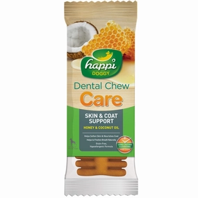 10 FOR $15: Happi Skippi (Doggy) Dental Chew Care Honey & Coconut Oil Skin & Coat Support 25g