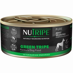 10% OFF (Exp 2Mar25): Nutripe Pure Green Tripe Canned Dog Food 95g