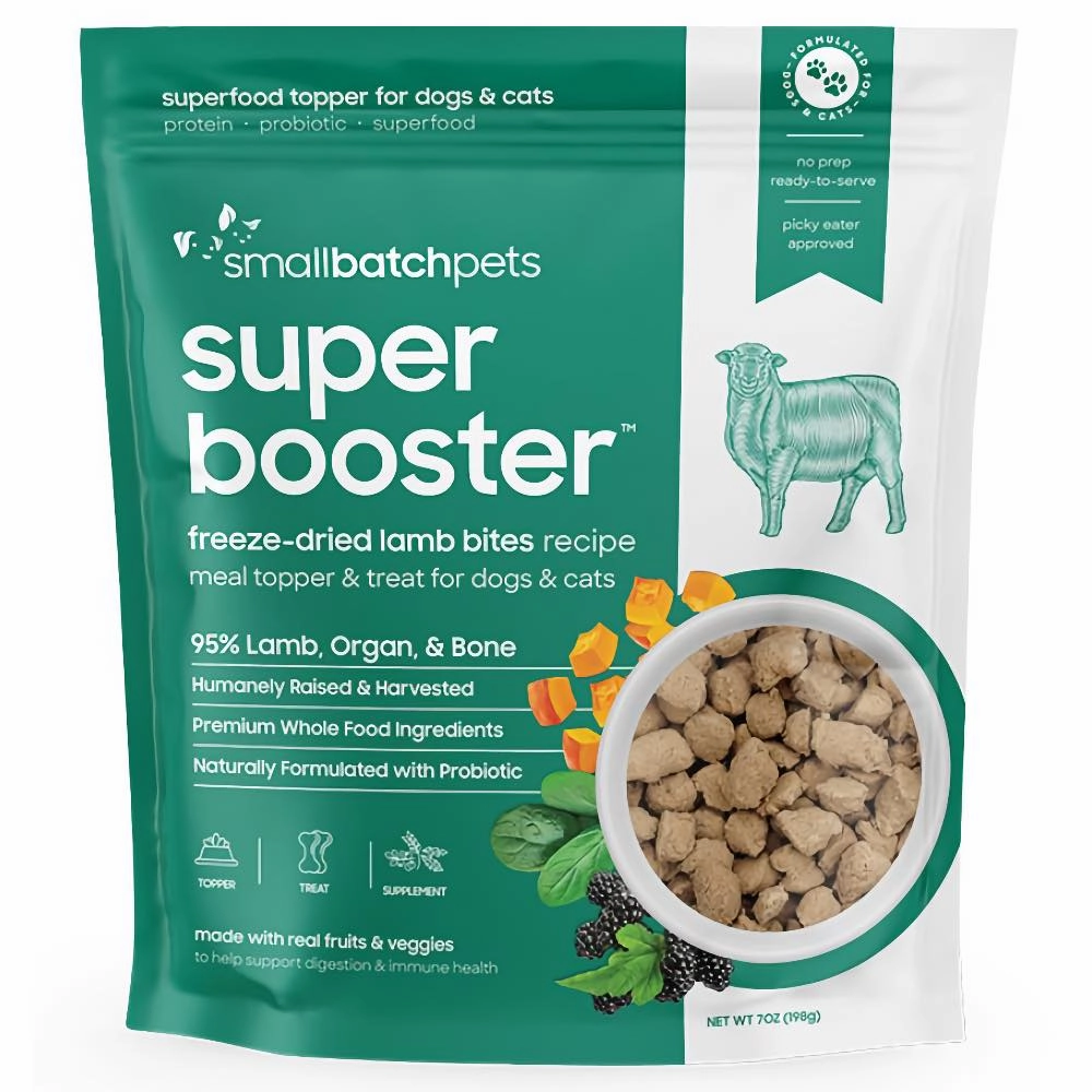 10% OFF: Smallbatch Super Booster Freeze Dried Lamb Bites Cat & Dog Treats 7oz