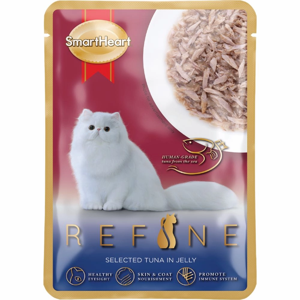 10% OFF: Smartheart Refine Selected Tuna In Jelly Pouch Cat Food 70g x 12