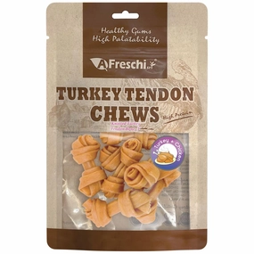 15% OFF: AFreschi Knotted Turkey Tendon Bone Dog Chews 130g
