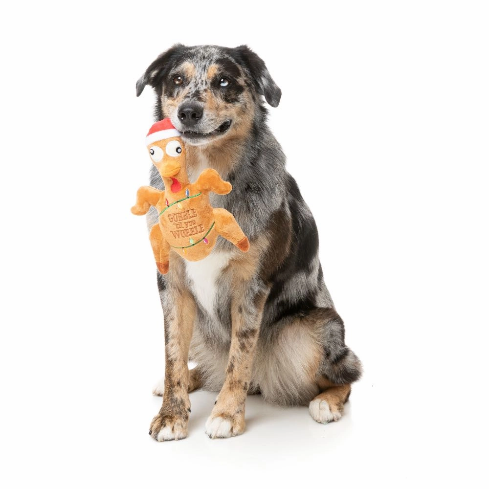 15% OFF: FuzzYard Christmas Gobble Til You Wobble Turkey Plush Dog Toy