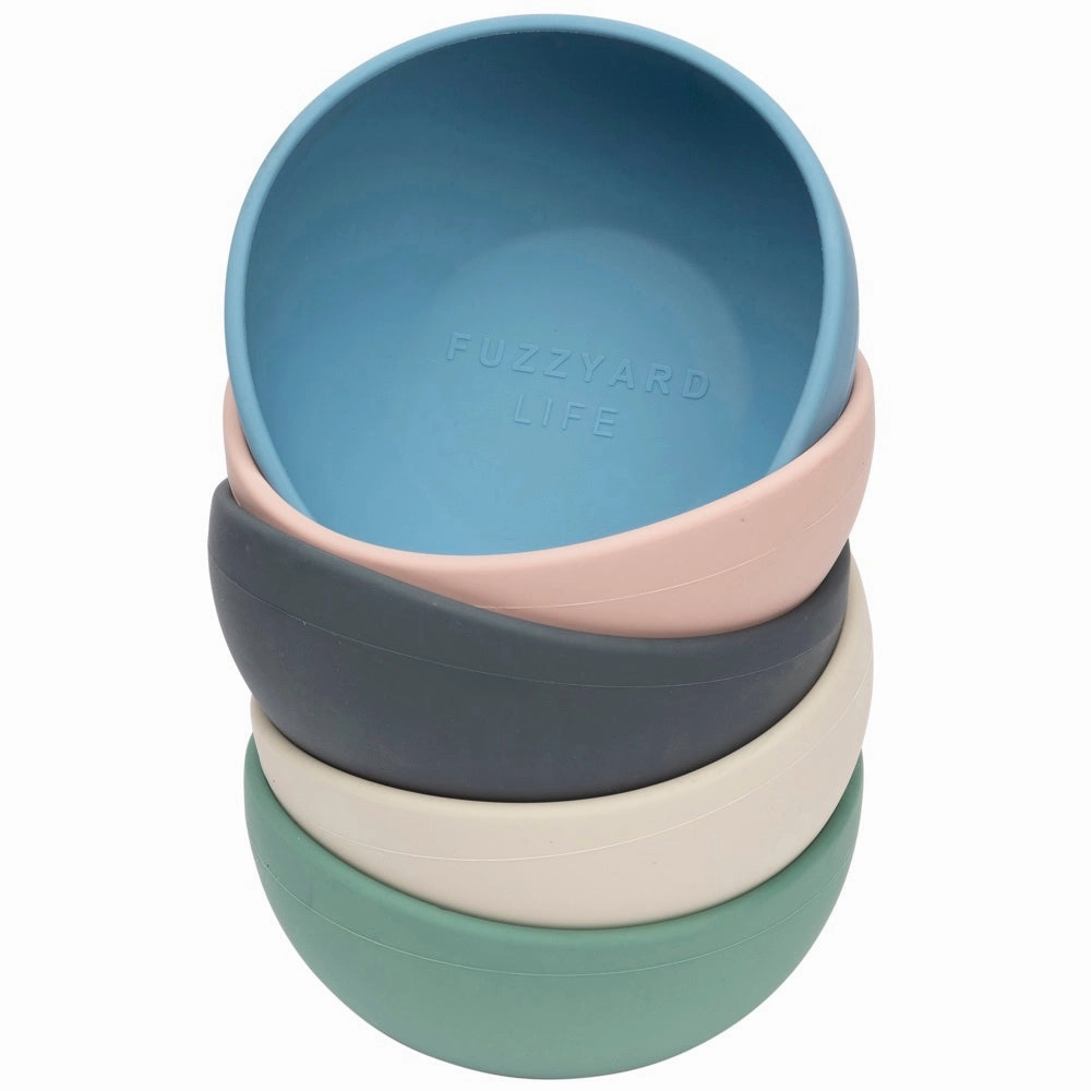 15% OFF: FuzzYard Life Silicone Dog Bowl (Slate Grey)