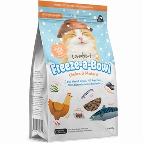 15% OFF: Loveabowl Freeze-A-Bowl Chicken & Mackerel Grain-Free Freeze-Dried Raw Cat Food