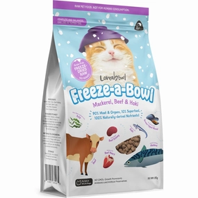 15% OFF: Loveabowl Freeze-A-Bowl Mackerel, Beef & Hoki Grain-Free Freeze-Dried Raw Cat Food