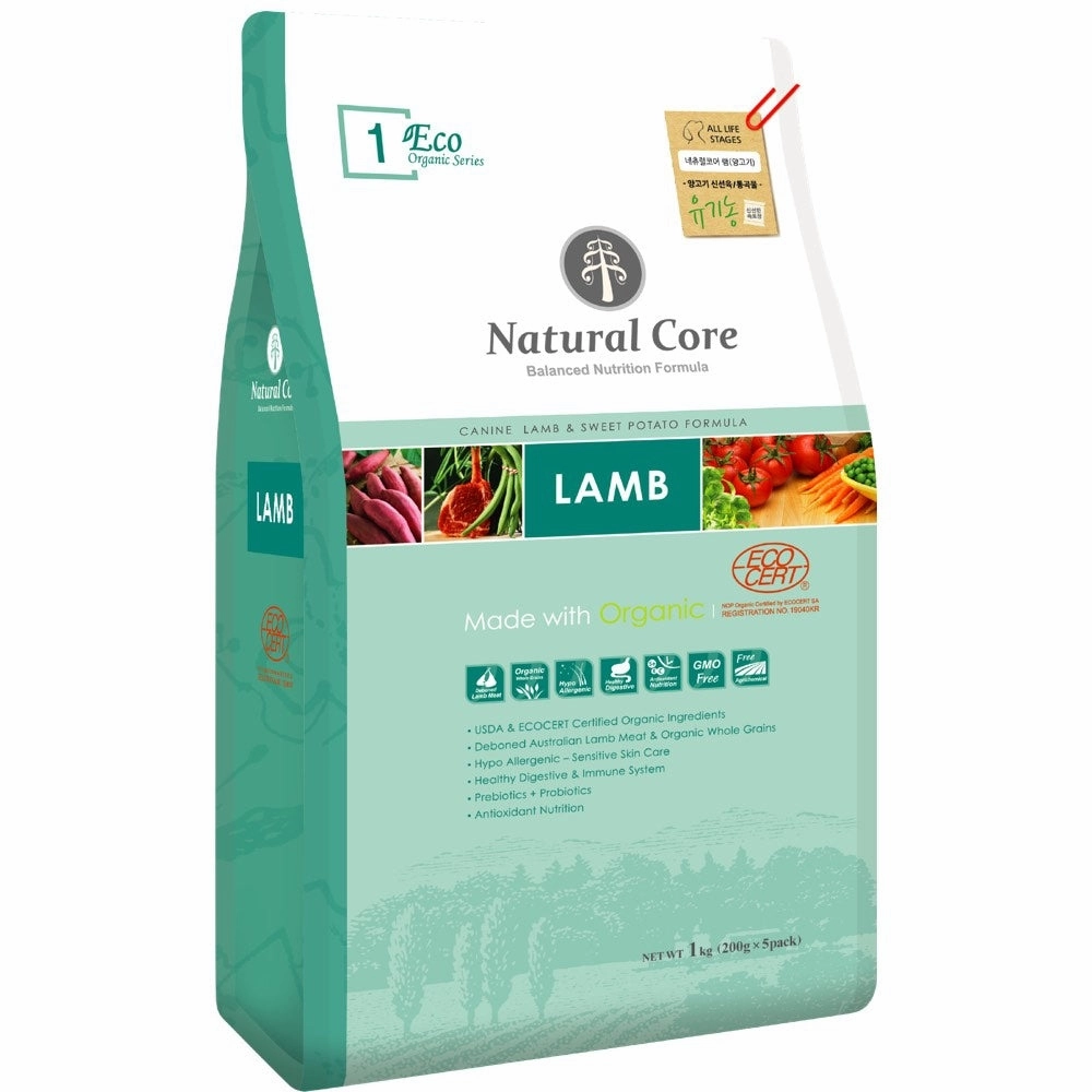 15% OFF: Natural Core Eco 1 Organic Hypoallergenic Lamb & Sweet Potato Dry Dog Food