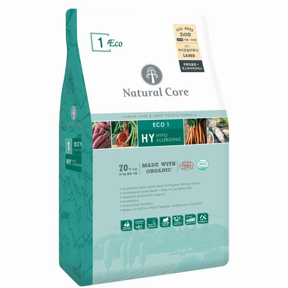 15% OFF: Natural Core Eco 1 Organic Hypoallergenic Lamb & Sweet Potato Dry Dog Food