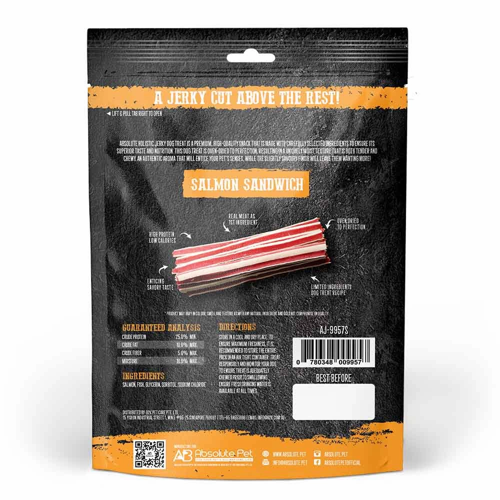 20% OFF: Absolute Holistic Salmon & Whitefish Sandwich Grain Free Dog Treat 100g