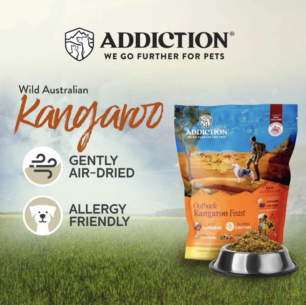 20% OFF: Addiction Outback Kangaroo Feast Grain Free Raw Alternative Dog Food 2lb