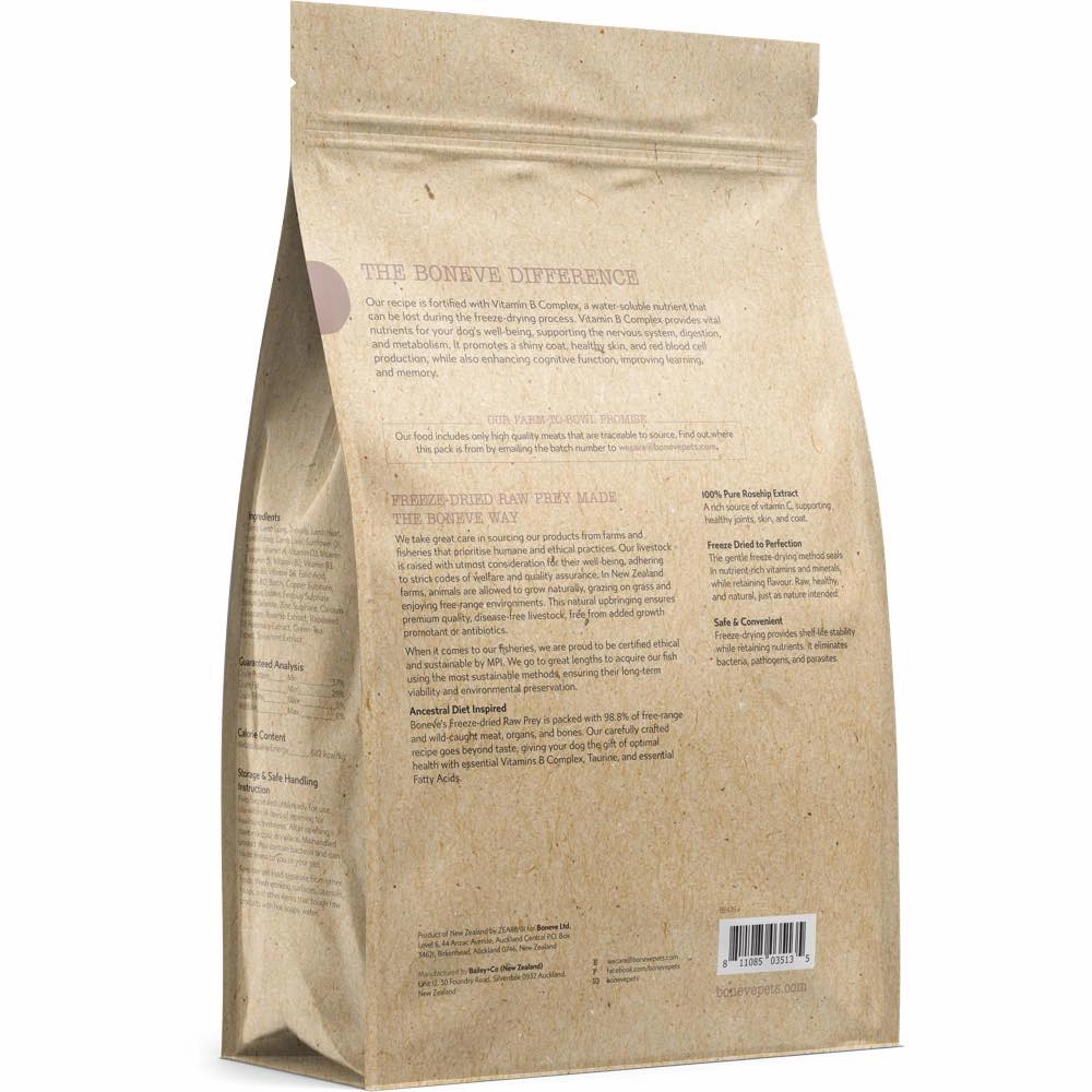 20% OFF: Boneve Lamb & Trevally Hip & Joint Support Grain-Free Freeze-Dried Raw Dog Food