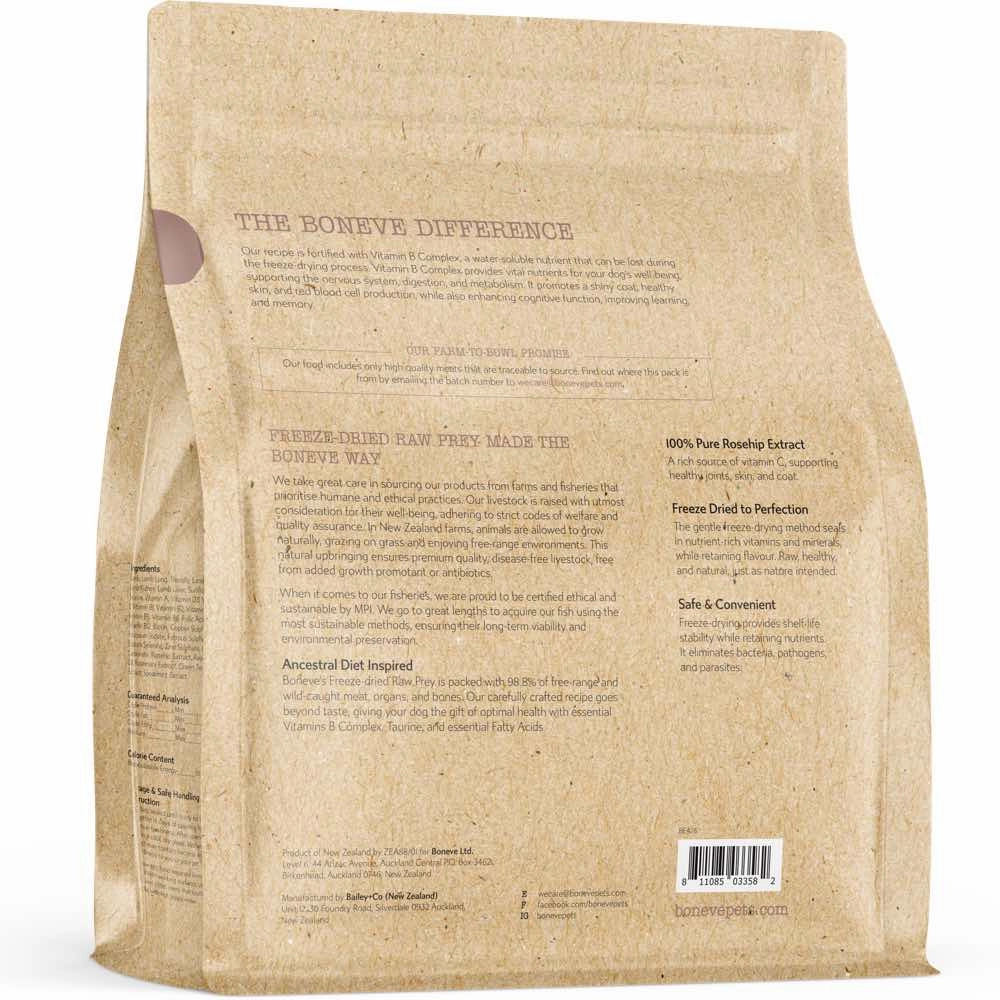 20% OFF: Boneve Lamb & Trevally Hip & Joint Support Grain-Free Freeze-Dried Raw Dog Food