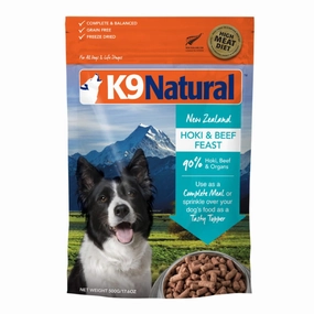 20% OFF: K9 Natural Hoki & Beef Feast Grain-Free Freeze-Dried Raw Dog Food