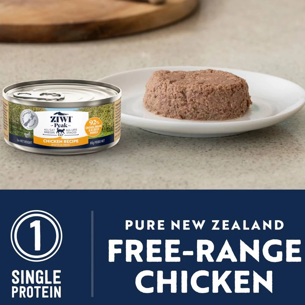 20% OFF: Ziwi Peak Chicken Grain-Free Canned Cat Food 85g