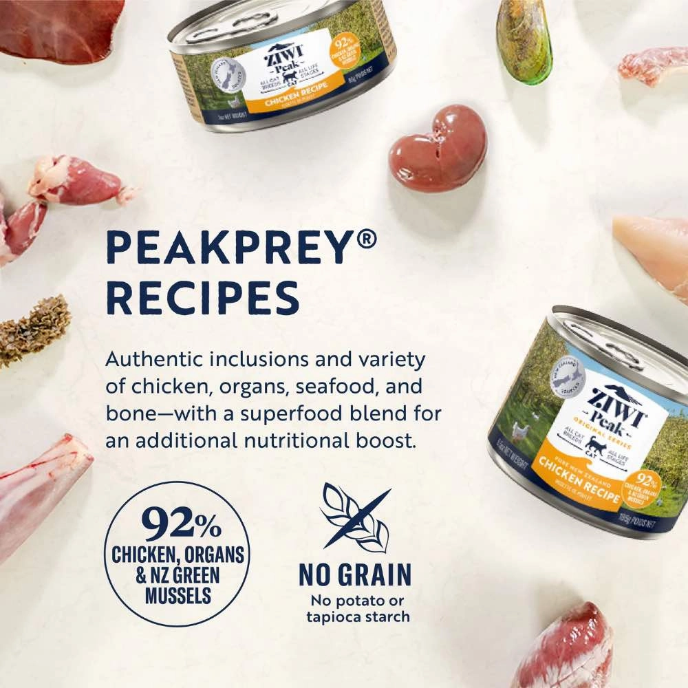 20% OFF: Ziwi Peak Chicken Grain-Free Canned Cat Food 85g