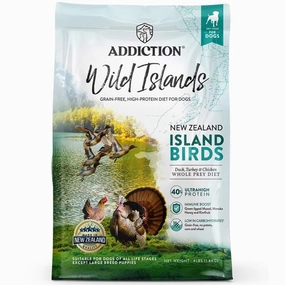 25% OFF: Addiction Wild Islands Island Birds Duck, Turkey & Chicken Grain Free Dry Dog Food