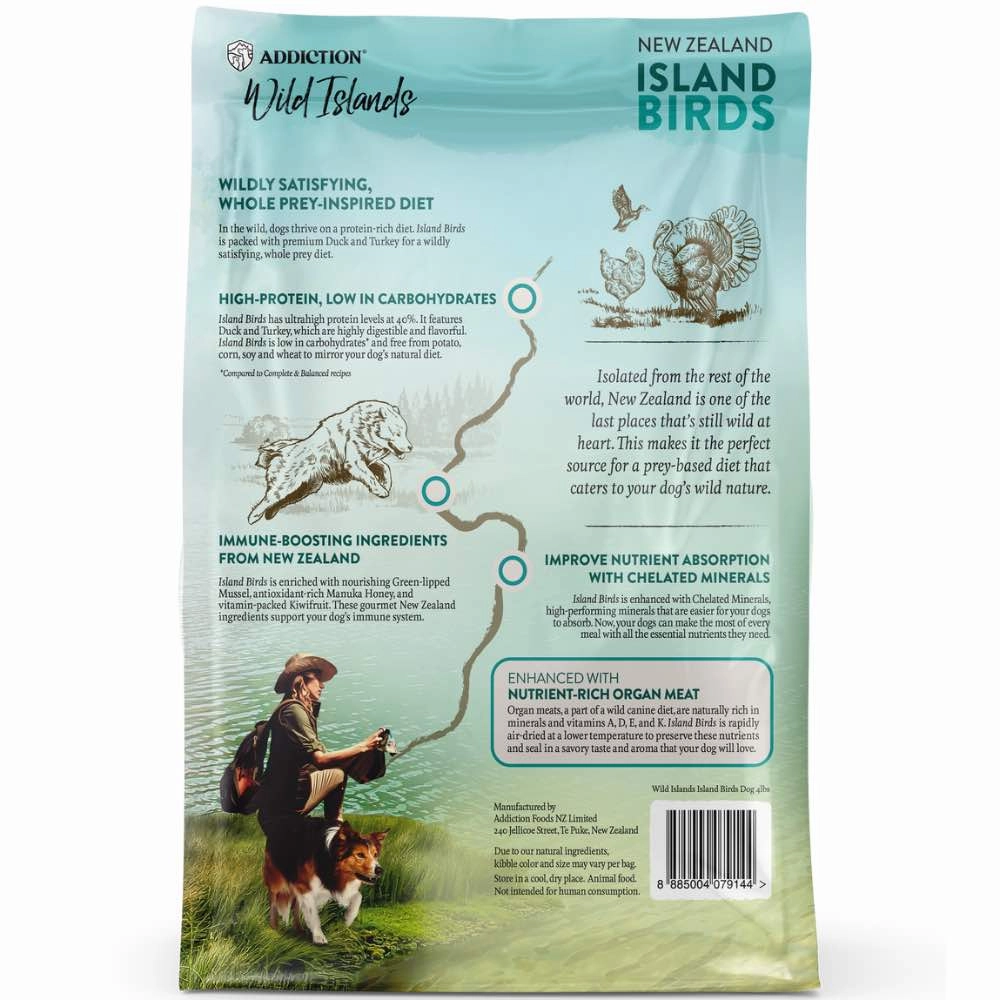 25% OFF: Addiction Wild Islands Island Birds Duck, Turkey & Chicken Grain Free Dry Dog Food