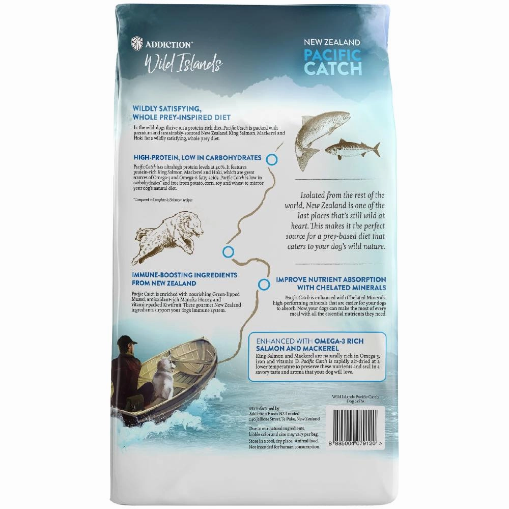 25% OFF: Addiction Wild Islands Pacific Catch Salmon, Mackerel & Hoki Grain Free Dry Dog Food