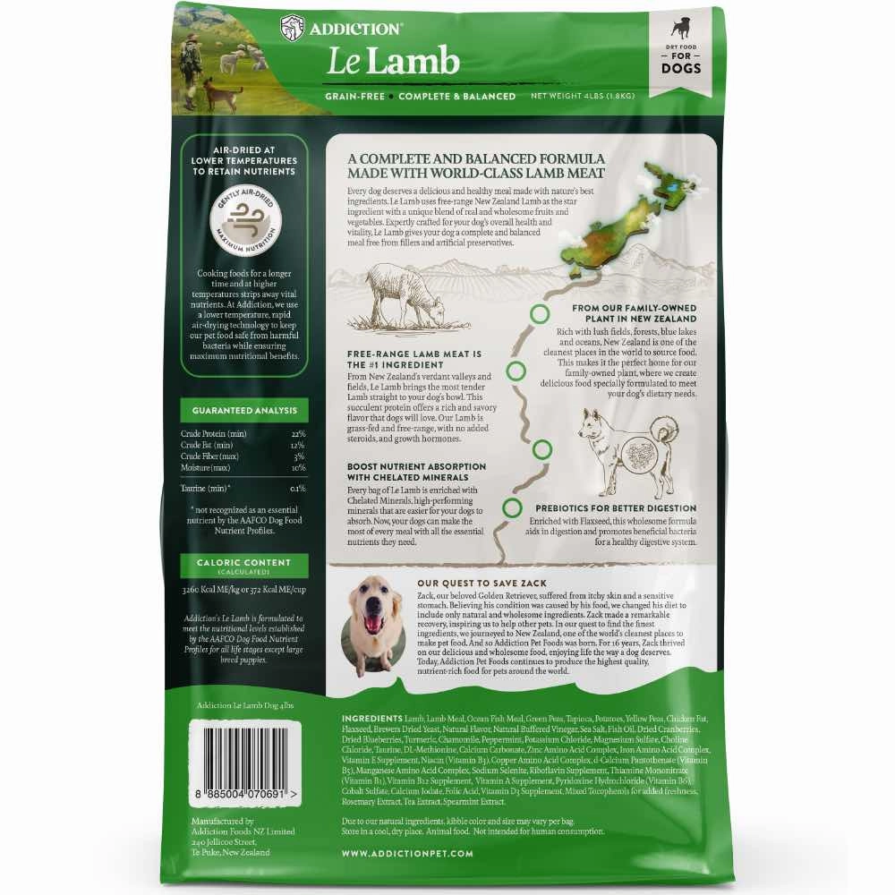 25% OFF/BUNDLE DEAL: Addiction Le Lamb Grain Free Dry Dog Food