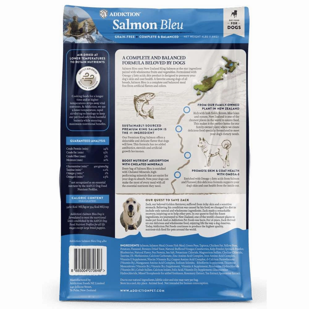 25% OFF/BUNDLE DEAL: Addiction Salmon Bleu Grain-Free Dry Dog Food