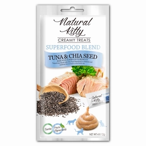 25% OFF (Exp 23Sep24): Natural Kitty Superfood Blend Tuna & Chia Seed Creamy Liquid Cat Treats 48g