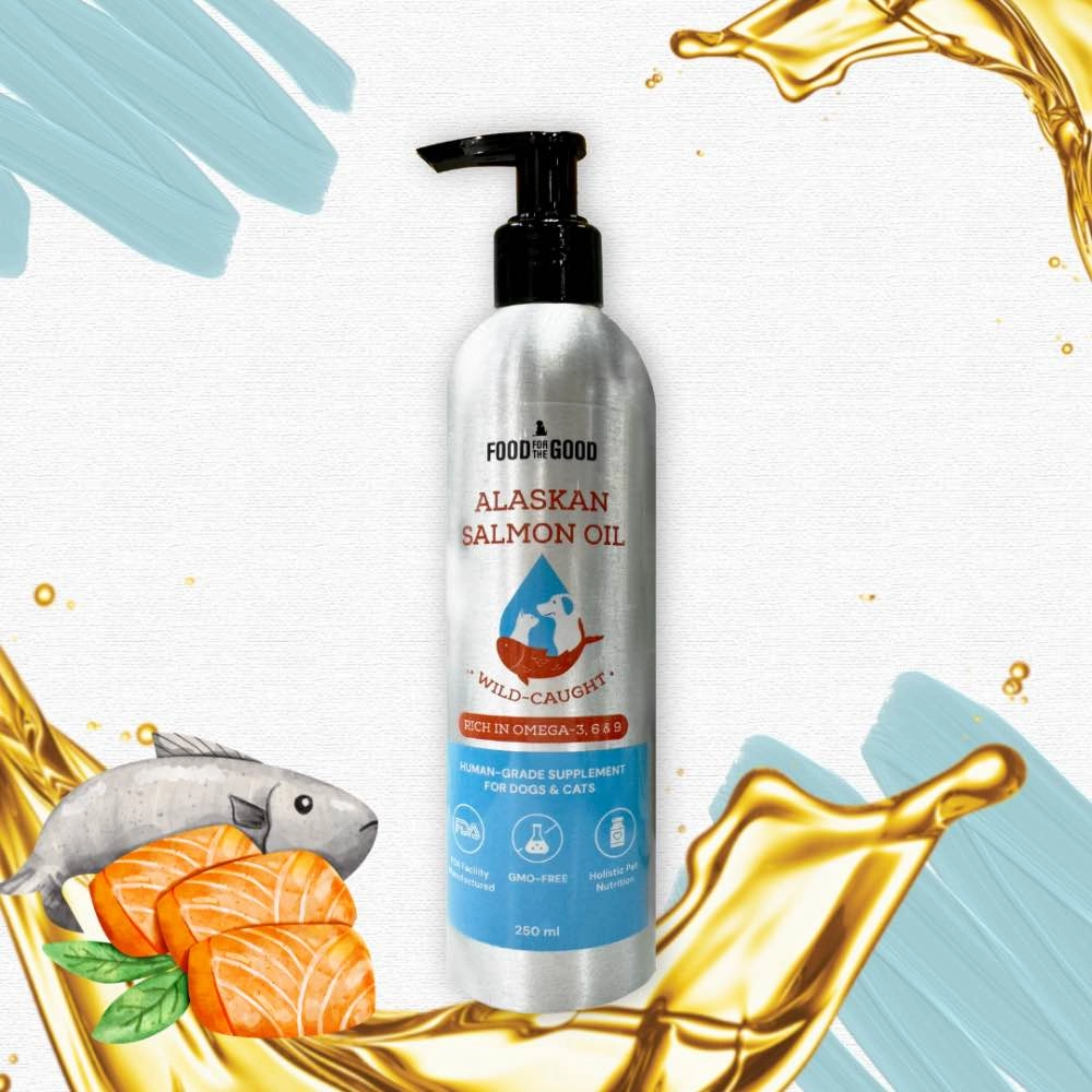 25% OFF: Food For The Good Alaskan Salmon Oil Supplement For Cats & Dogs 250ml