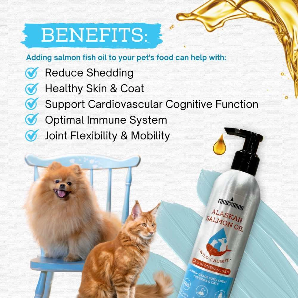 25% OFF: Food For The Good Alaskan Salmon Oil Supplement For Cats & Dogs 250ml