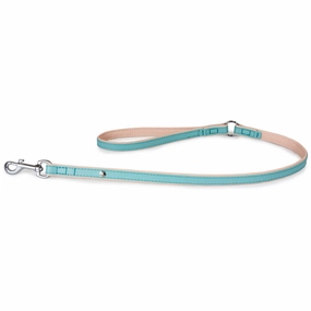 30% OFF: Das Lederband Firenze Leather Dog Leash (Electric Blue/Nude)