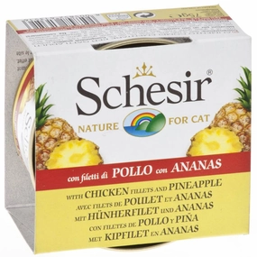 30% OFF (Exp May25): Schesir Chicken Fillets & Pineapple Fruit Dinner Adult Canned Cat Food 75g