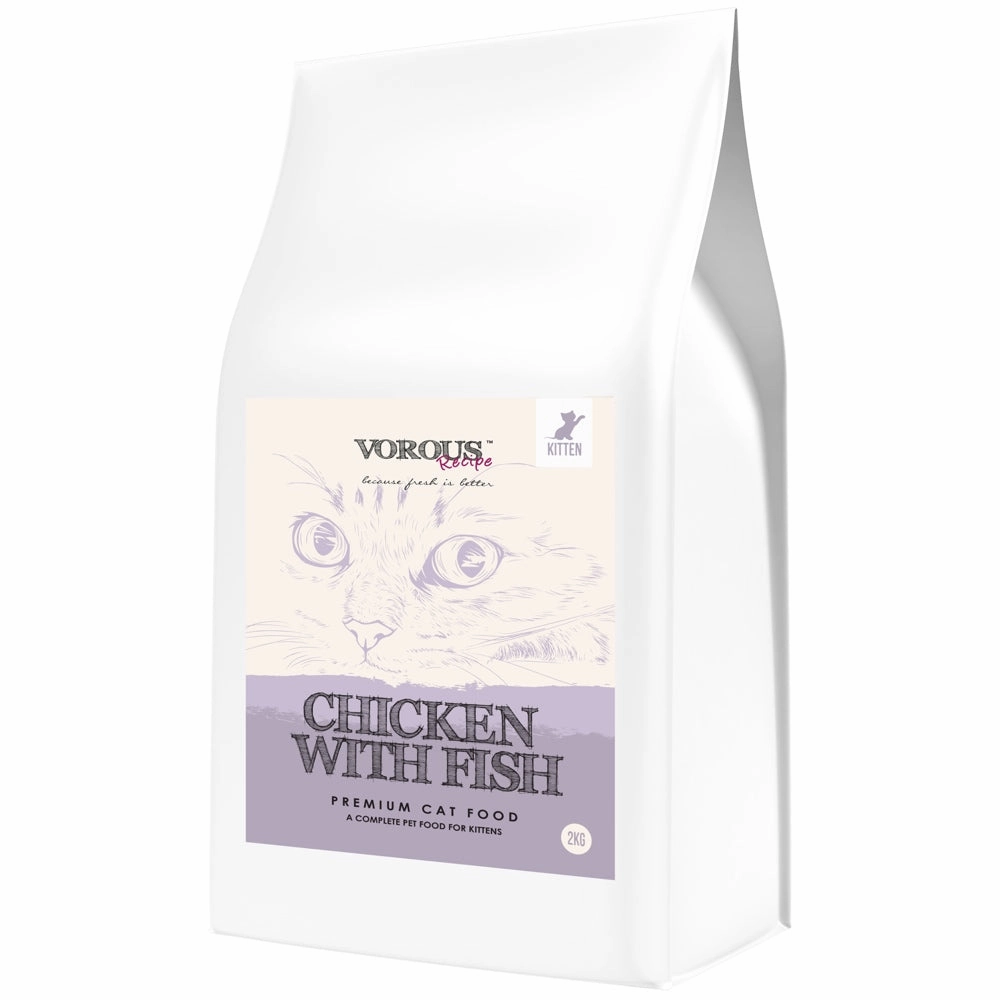 30% OFF: Vorous Chicken With Fish & Rice Kitten Dry Cat Food
