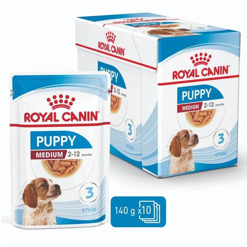 33% OFF: Royal Canin Medium Puppy Pouch Dog Food 140g x 10