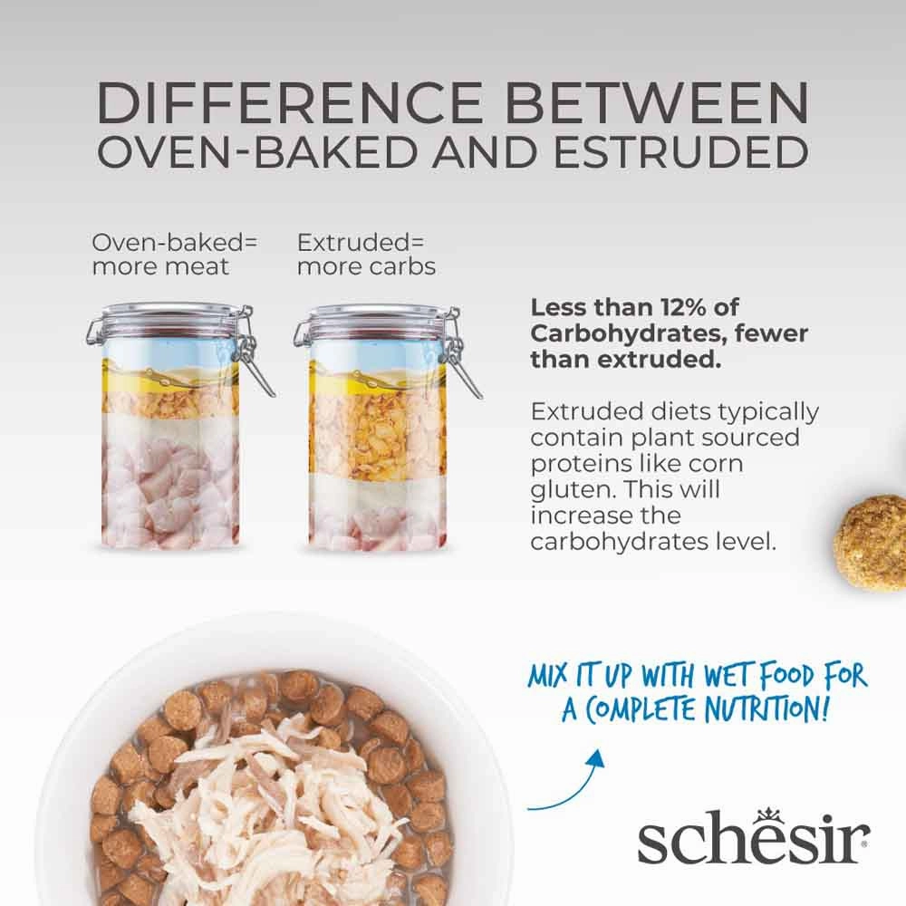 33% OFF: Schesir Born Carnivore Chicken with Egg Oven Baked Dry Cat Food