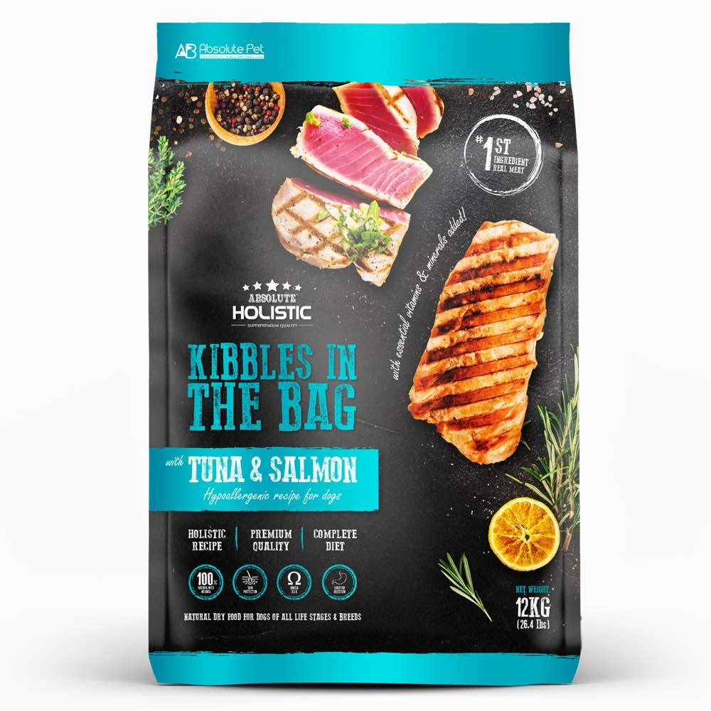 35% OFF: Absolute Holistic Kibbles In The Bag Tuna & Salmon Dry Dog Food
