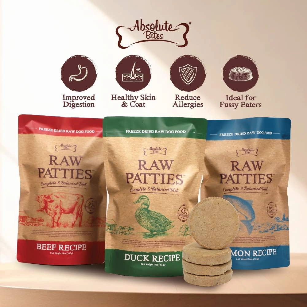 37% OFF: Absolute Bites Pork Freeze-Dried Raw Patties Dog Food 14oz
