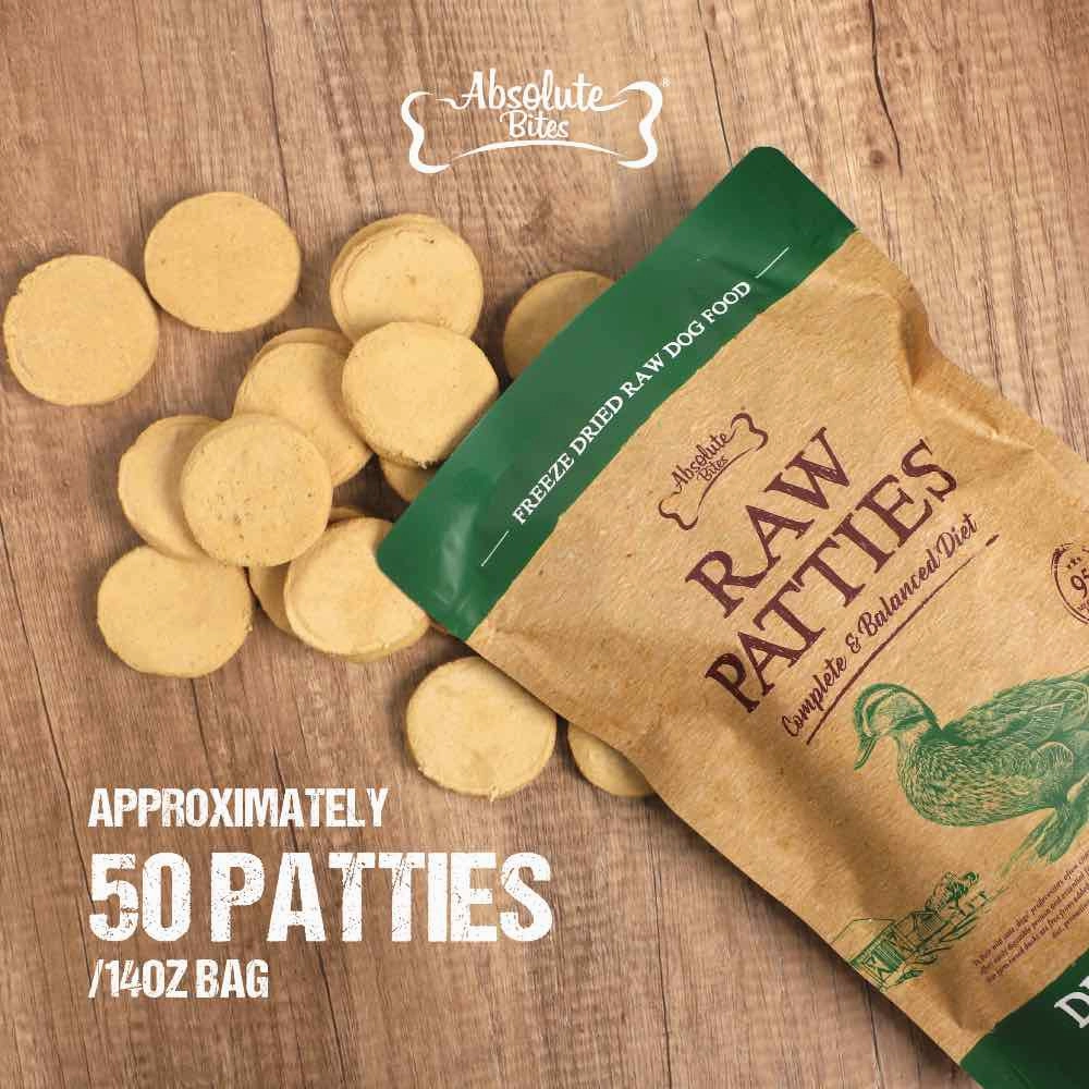 37% OFF: Absolute Bites Quail Freeze-Dried Raw Patties Dog Food 14oz