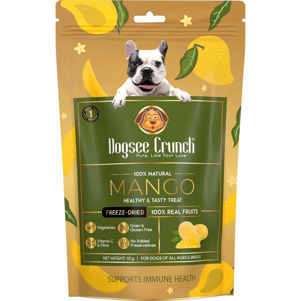 4 FOR $13: Dogsee Crunch Mango Grain-Free Freeze-Dried Dog Treats 10g