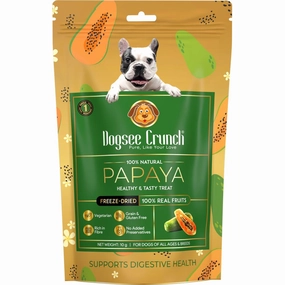 4 FOR $13: Dogsee Crunch Papaya Grain-Free Freeze-Dried Dog Treats 10g