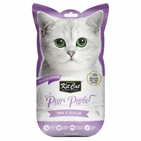 4 FOR $14 : Kit Cat Purr Puree Tuna & Scallop Cat Treats 60g