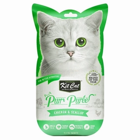 4 FOR $14: Kit Cat Purr Puree Chicken & Scallop Cat Treats 60g