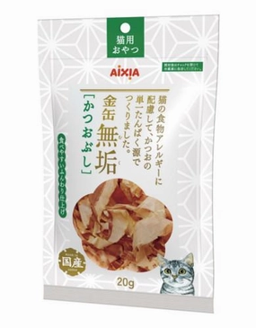 4 FOR $15: Aixia Kin-can Pure Dried Flake Dried Skipjack Cat Treats 20g