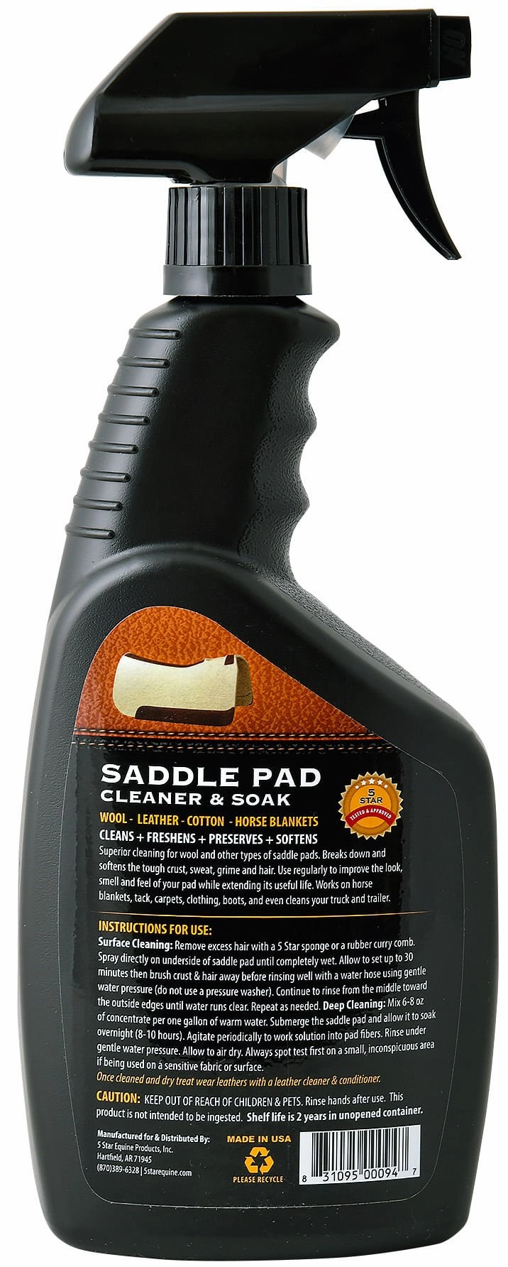 5 Star Saddle Pad Cleaner & Soak
