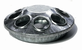 8-Hole Galvanized Chick Feeder