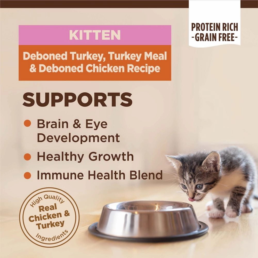 '20% OFF(Exp 9Dec25)  FREE CANNED FOOD': Wellness CORE Kitten Deboned Turkey, Turkey Meal & Deboned Chicken Grain-Free Dry Cat Food 5l