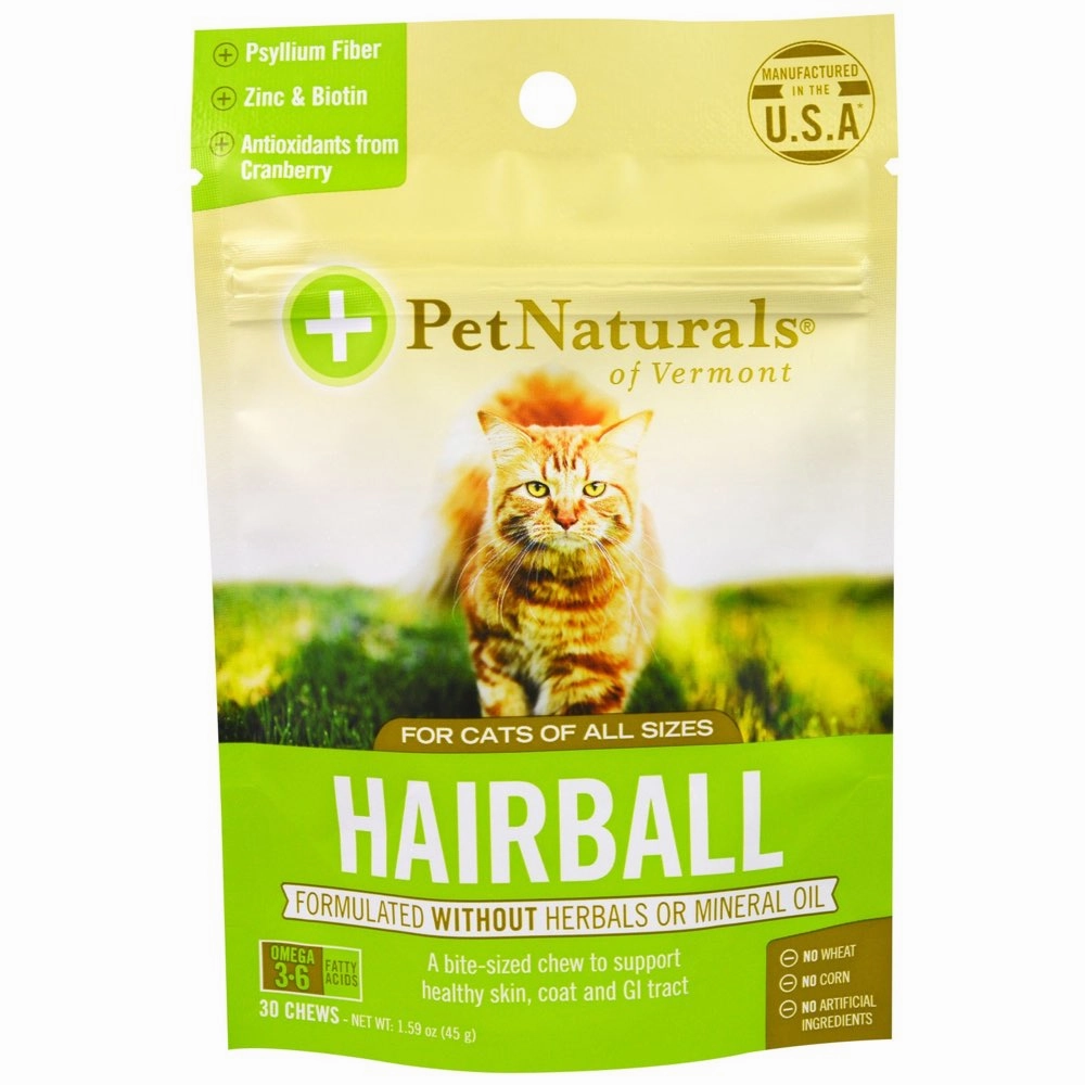 $2 OFF (Exp Aug25): Pet Naturals of Vermont Hairball Supplement Cat Treat 30 Chews