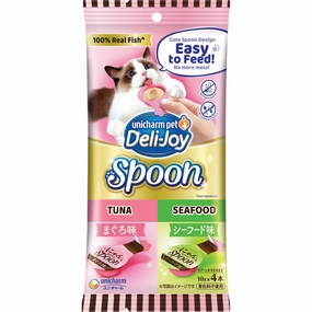 $2 OFF (Exp Oct 25): Unicharm Deli-Joy Spoon Tuna & Seafood Creamy Cat Treats 40g