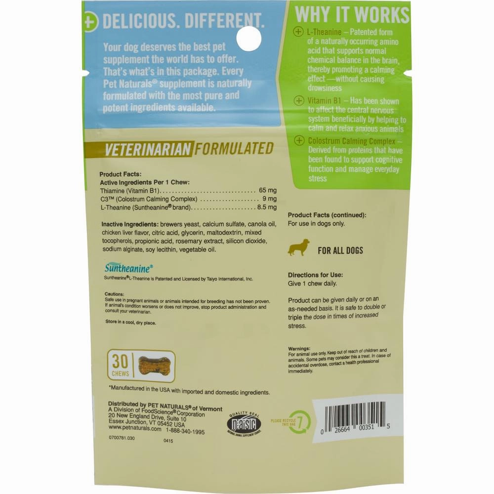 $2 OFF: Pet Naturals of Vermont Calming For DOGS 30 Chews