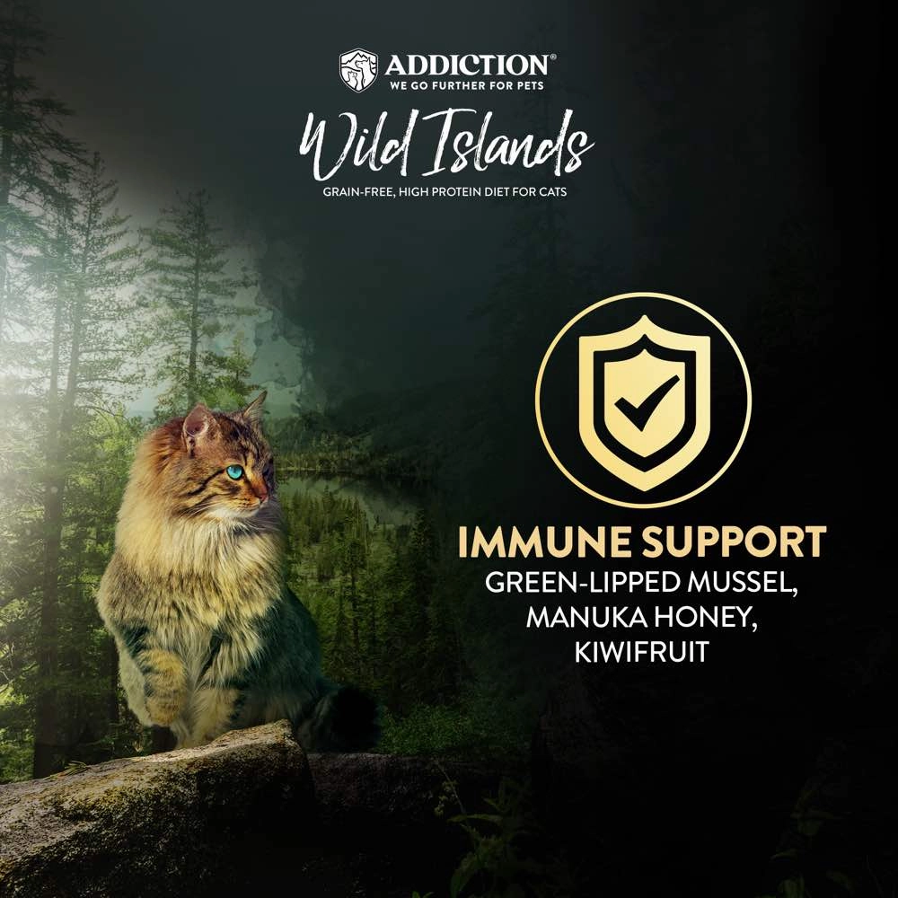 '60% OFF (Exp 7Aug25)': Addiction Wild Islands Forest Meat Venison, Beef & Chicken Grain-Free Canned Cat Food 185g