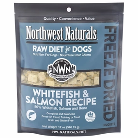 'BUNDLE DEAL': Northwest Naturals Whitefish & Salmon Freeze Dried Raw Diet Dog Food