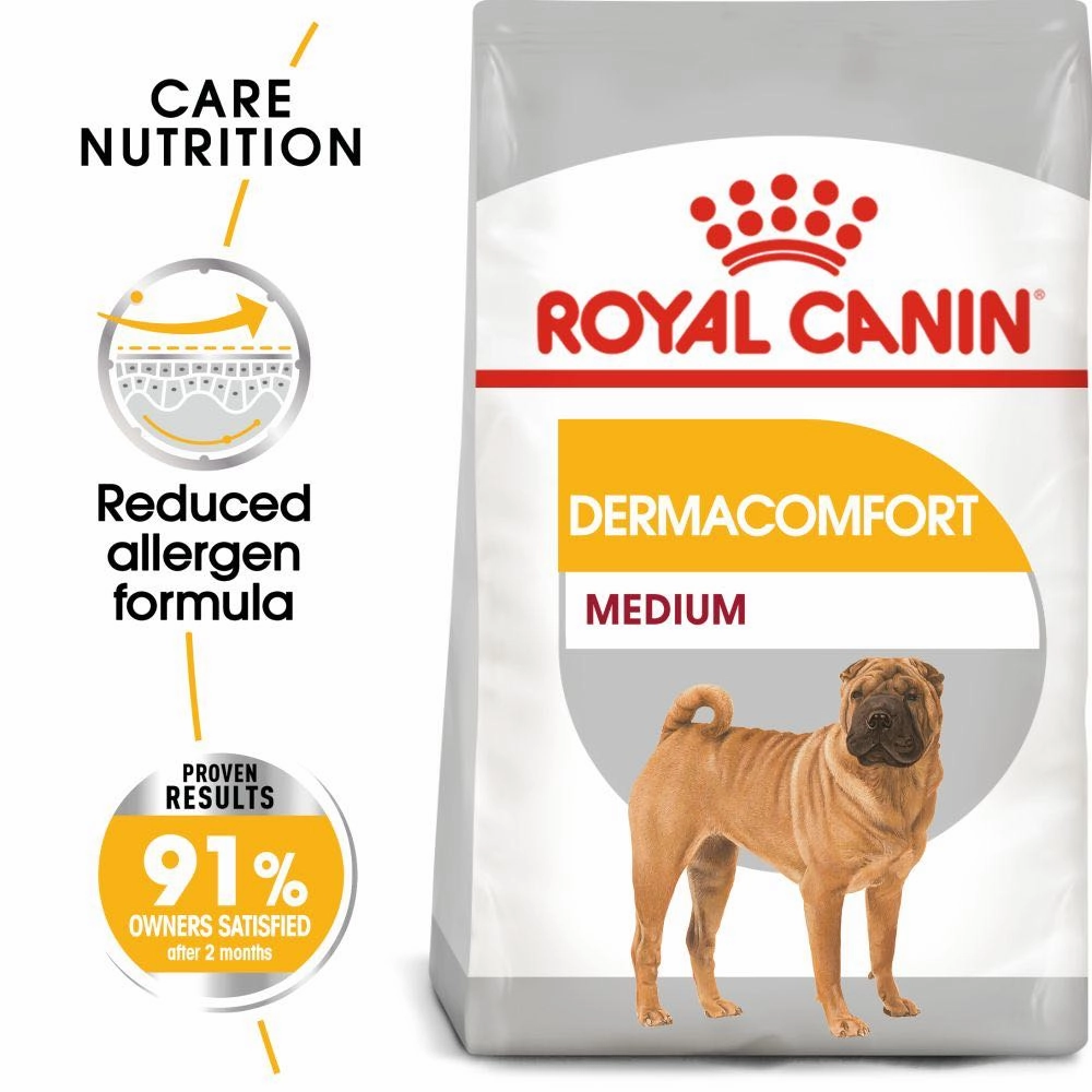 'BUNDLE DEAL': Royal Canin Medium Dermacomfort Adult Dry Dog Food 3kg