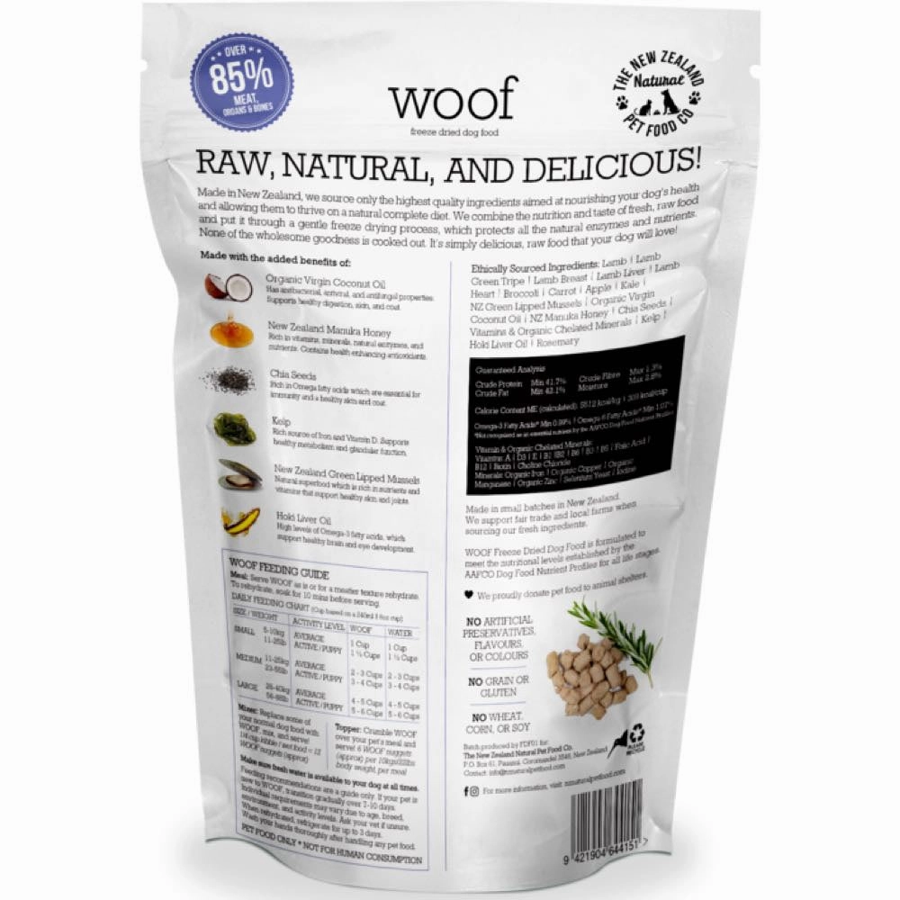 'BUNDLE DEAL': WOOF Lamb Freeze Dried Raw Dog Food