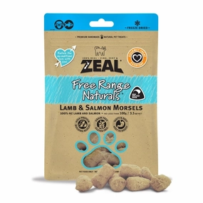 'BUNDLE DEAL (Exp 19Sep25)': Zeal Free Range Naturals Lamb & Salmon Morsels Cat Treats 100g